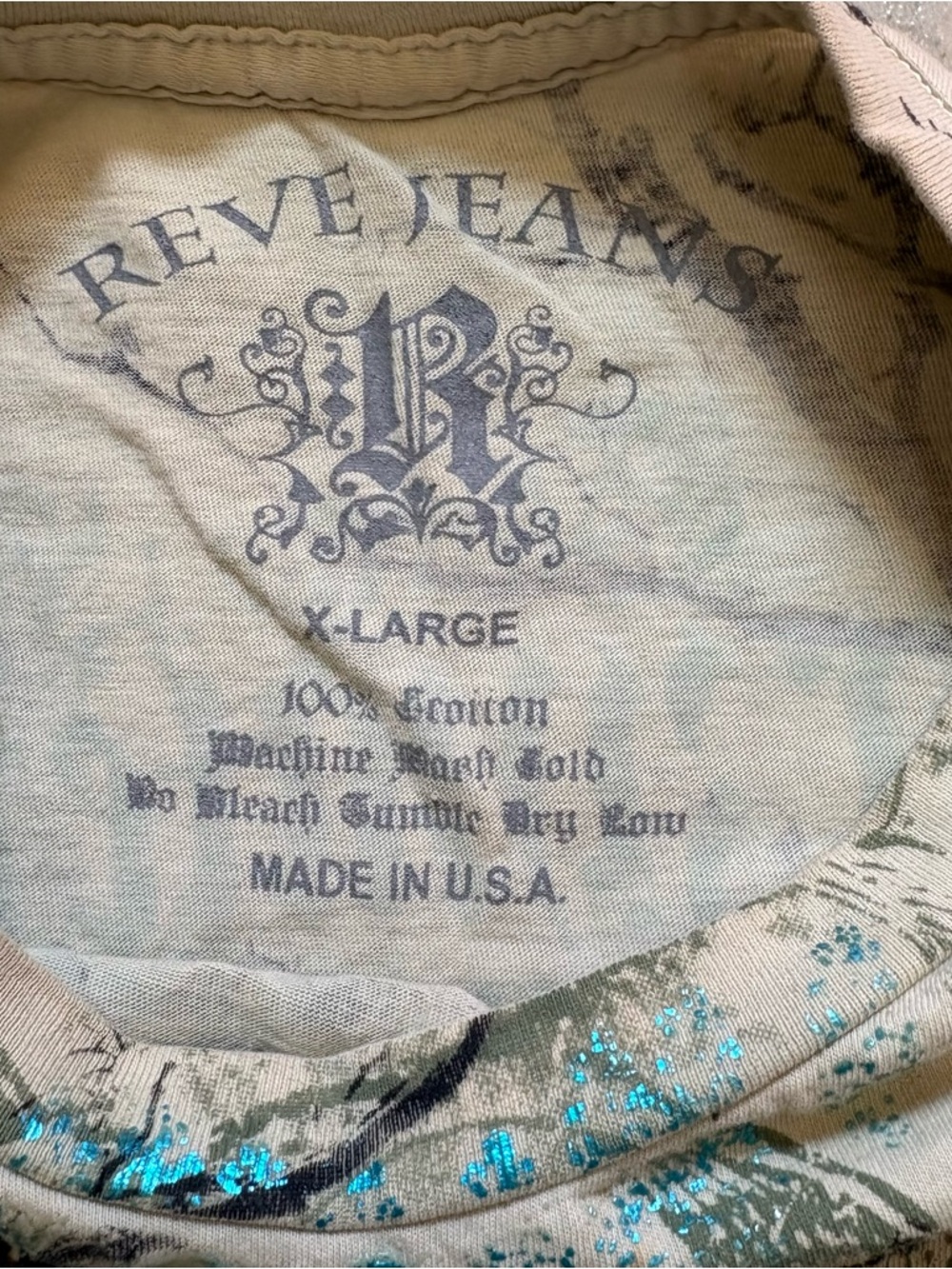 Reve Jeans Rhinestone Top Size XL - Picture 4 of 5